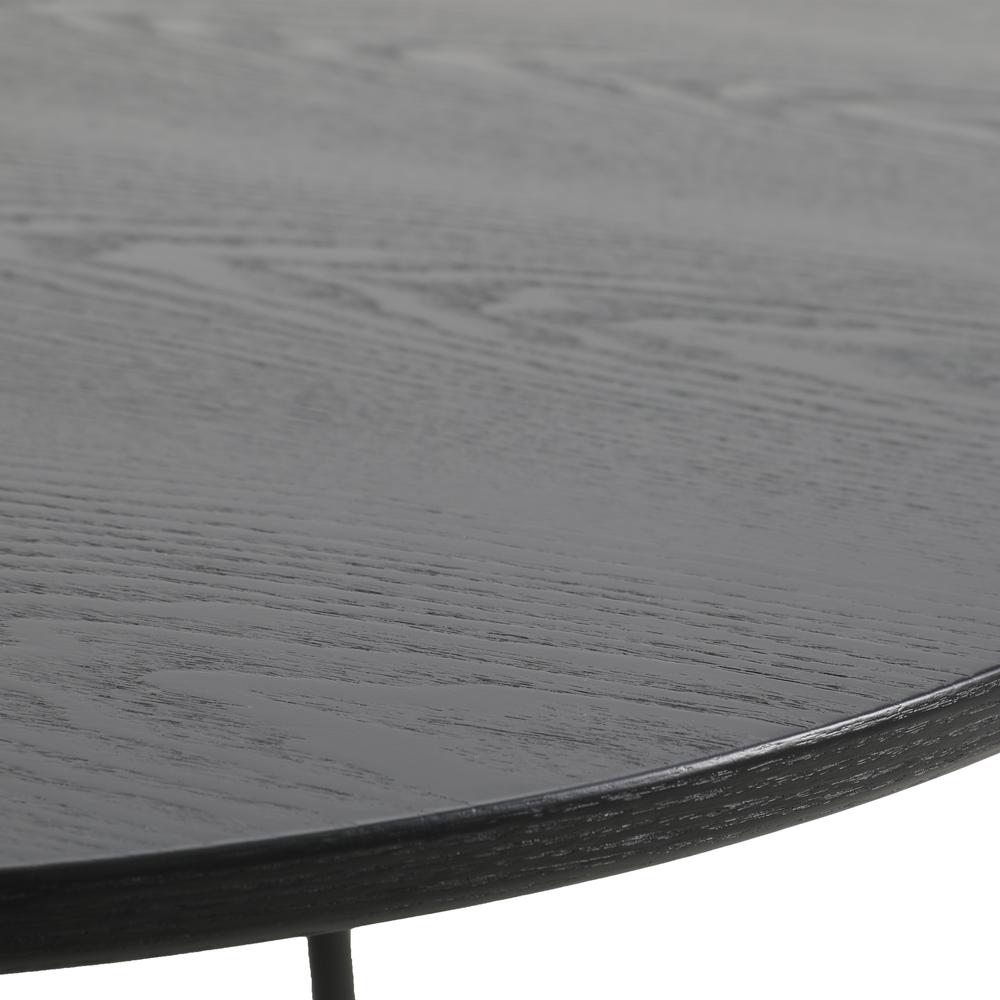 83" Oval Dining Table with MDF Top and Black Steel Legs. Picture 8