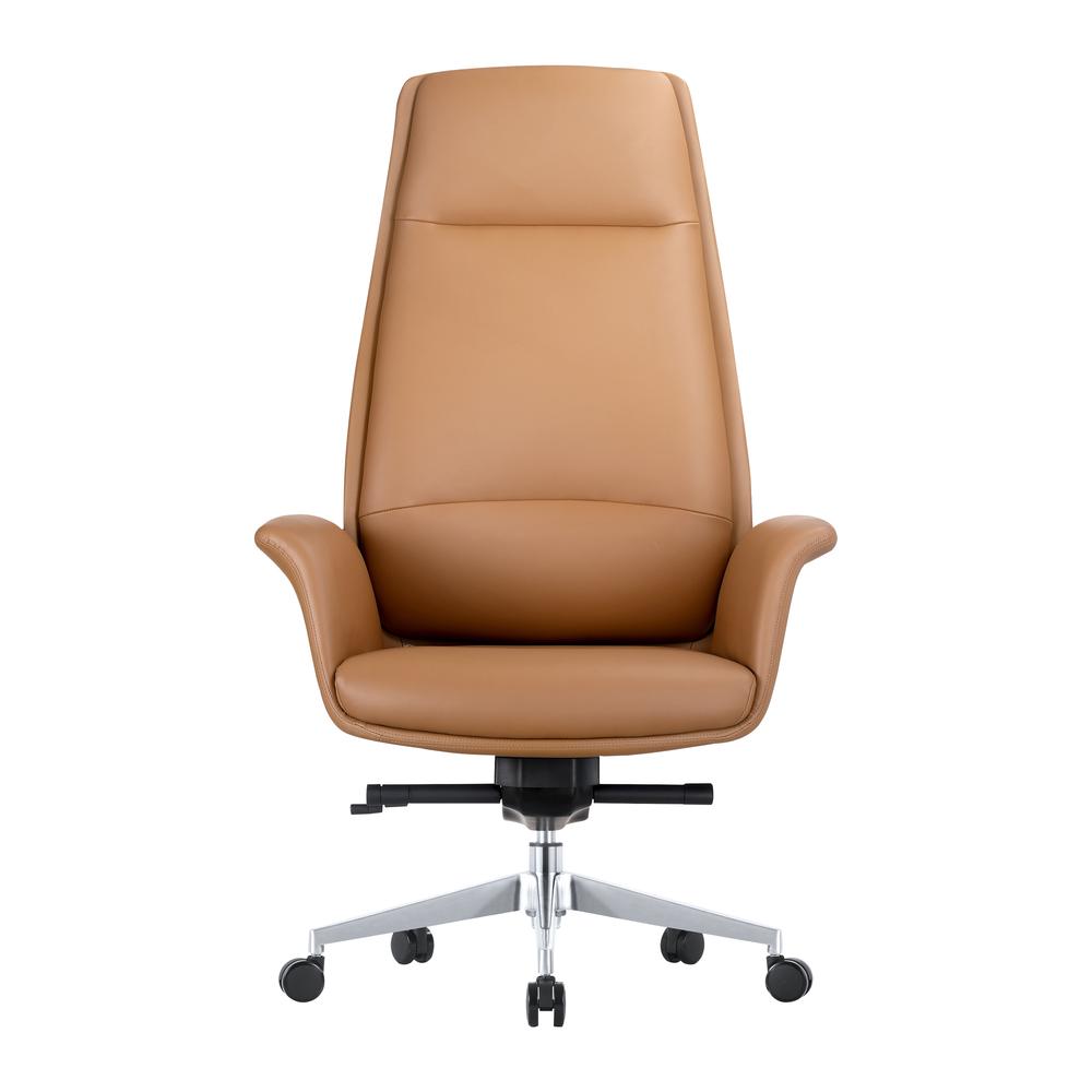 Summit Series Tall Office Chair In Acorn Brown Leather. Picture 2