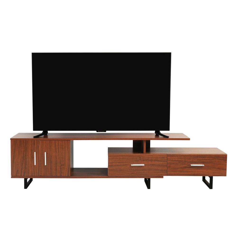 Avery Mid-Century Modern TV Stand with MDF Cabinet and Powder Coated Steel Legs. Picture 3