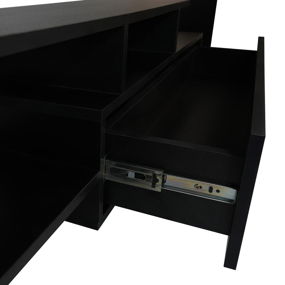 Surrey Modern TV Stand with MDF Shelves and Bookcase. Picture 20