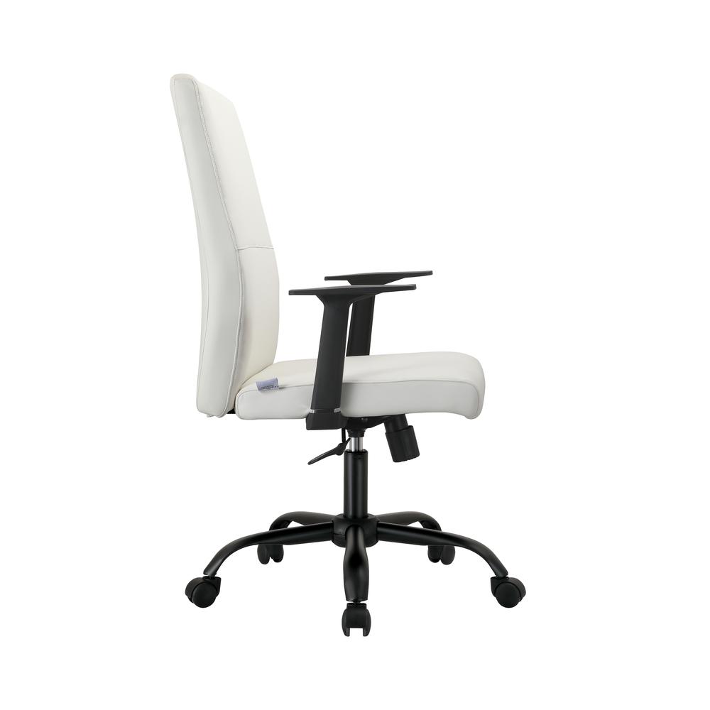 Evander Series Office Guest Chair in White Leather. Picture 5