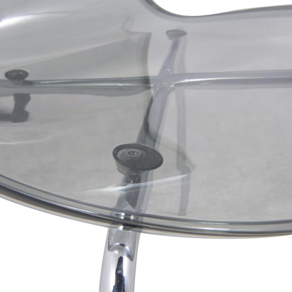 Modern Oyster Transparent Side Chair, Set of 4. Picture 8