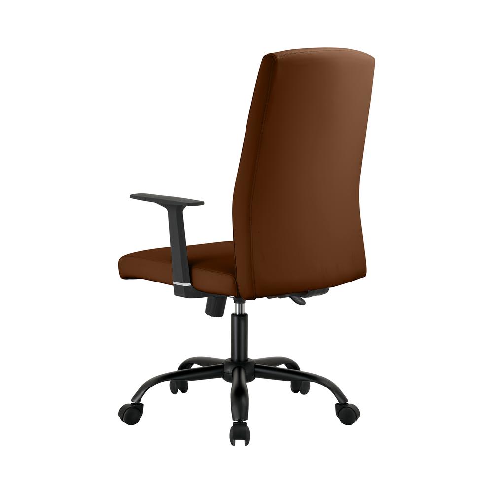 Evander Series Office Guest Chair in Dark Brown Leather. Picture 7