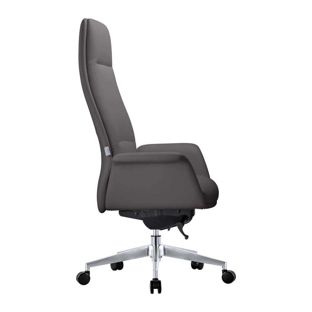 Summit Series Tall Office Chair In Grey Leather. Picture 5
