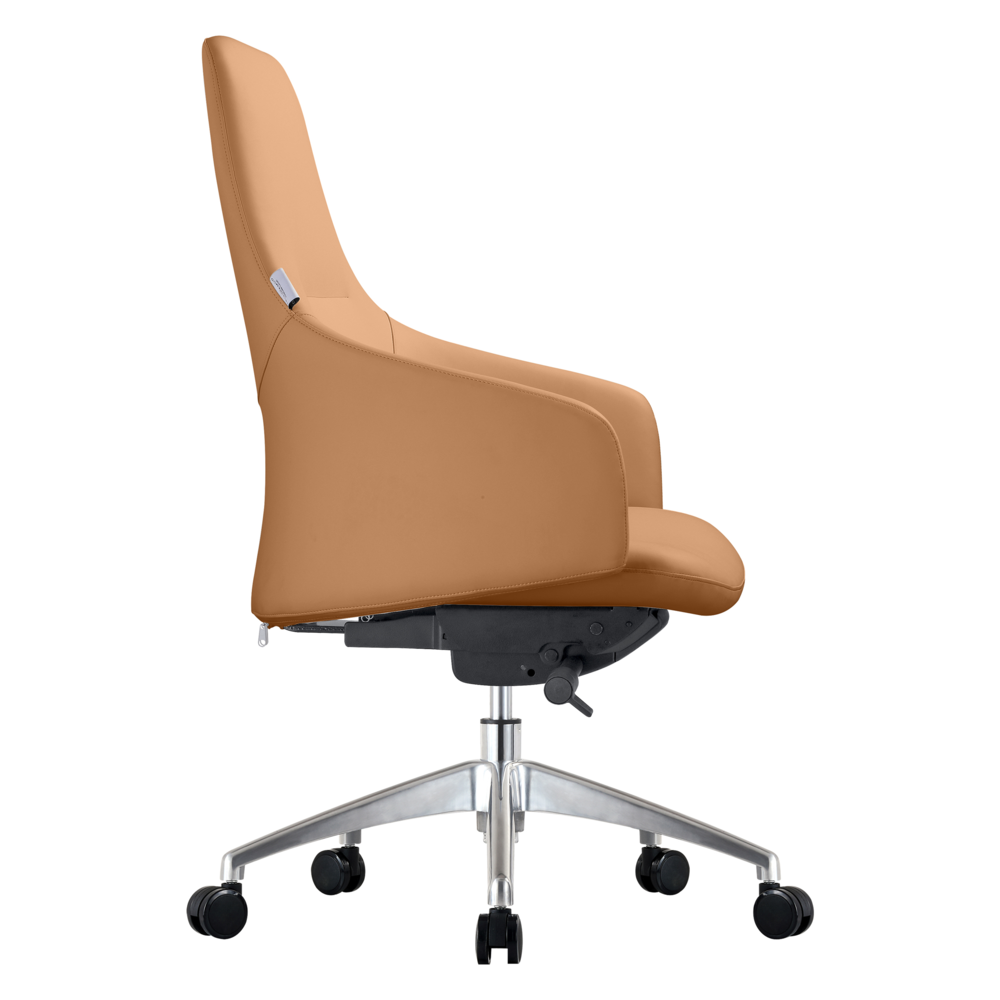 Celeste Series Office Chair in Acorn Brown Leather. Picture 5