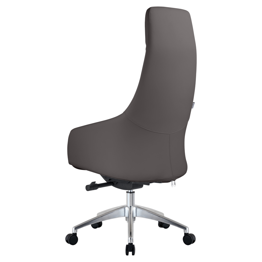 Celeste Series Tall Office Chair in Grey Leather. Picture 7