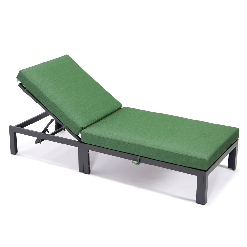 Chelsea Modern Outdoor Chaise Lounge Chair With Cushions. Picture 8