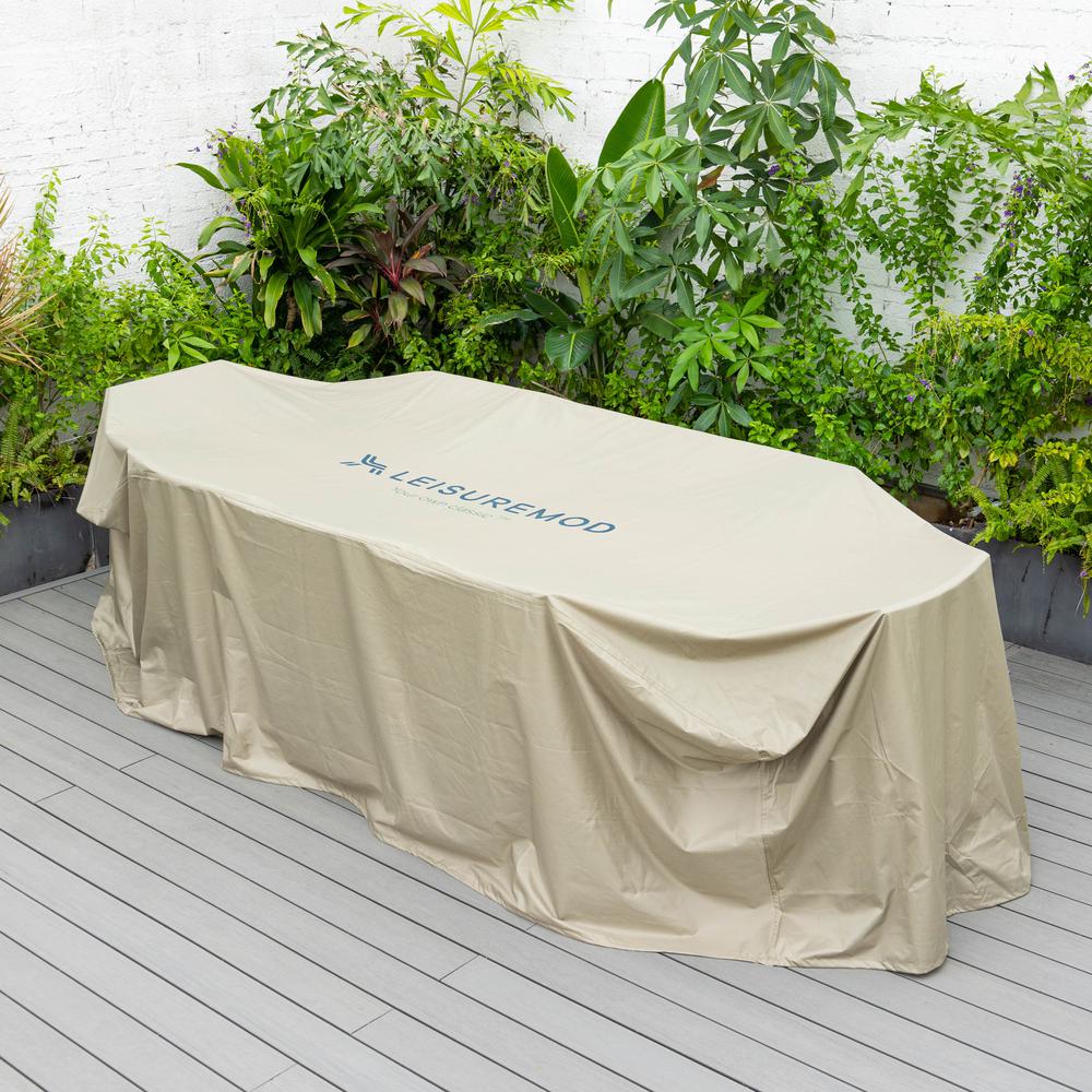 Chelsea Rectangular Outdoor Rain Cover for 87" Patio Dining Table. Picture 9