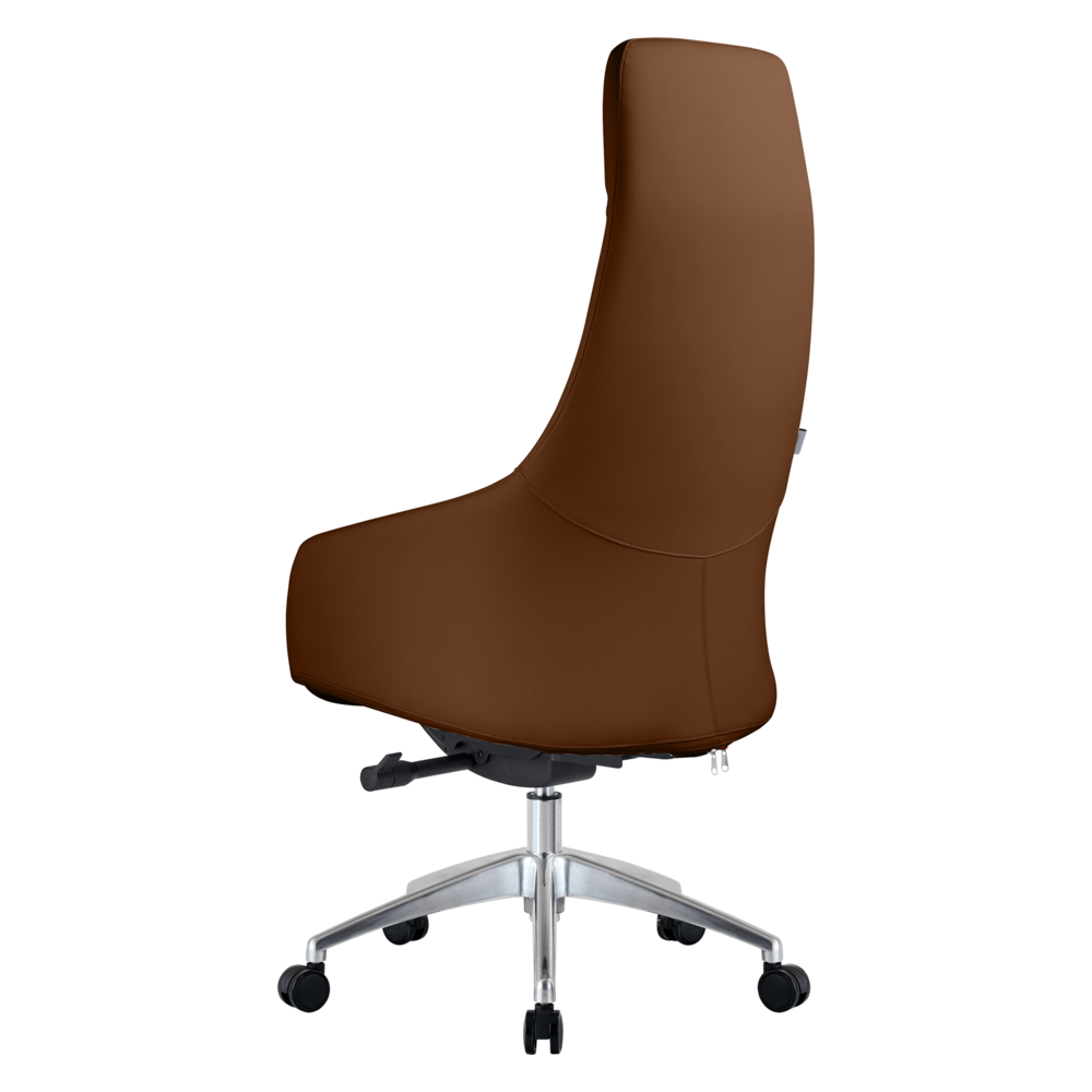 Celeste Series Tall Office Chair in Dark Brown Leather. Picture 8