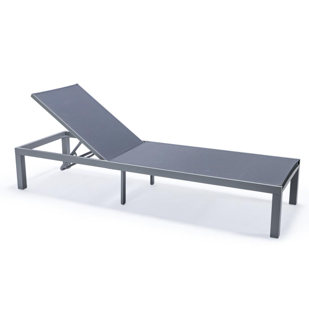 Marlin Patio Chaise Lounge Chair With Grey Aluminum Frame. Picture 2