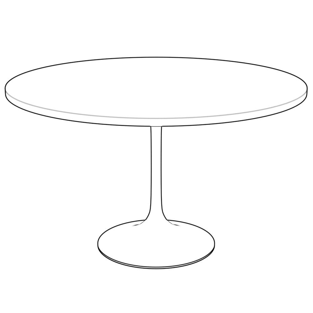 48 Round Dining Table, Brushed Gold Base with Sintered Stone Black Top. Picture 6