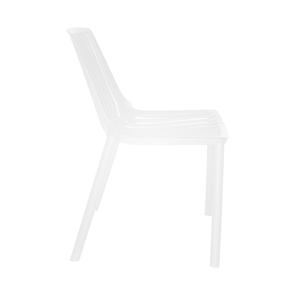 Acken Plastic Stackable Dining Chair, Set of 4. Picture 3