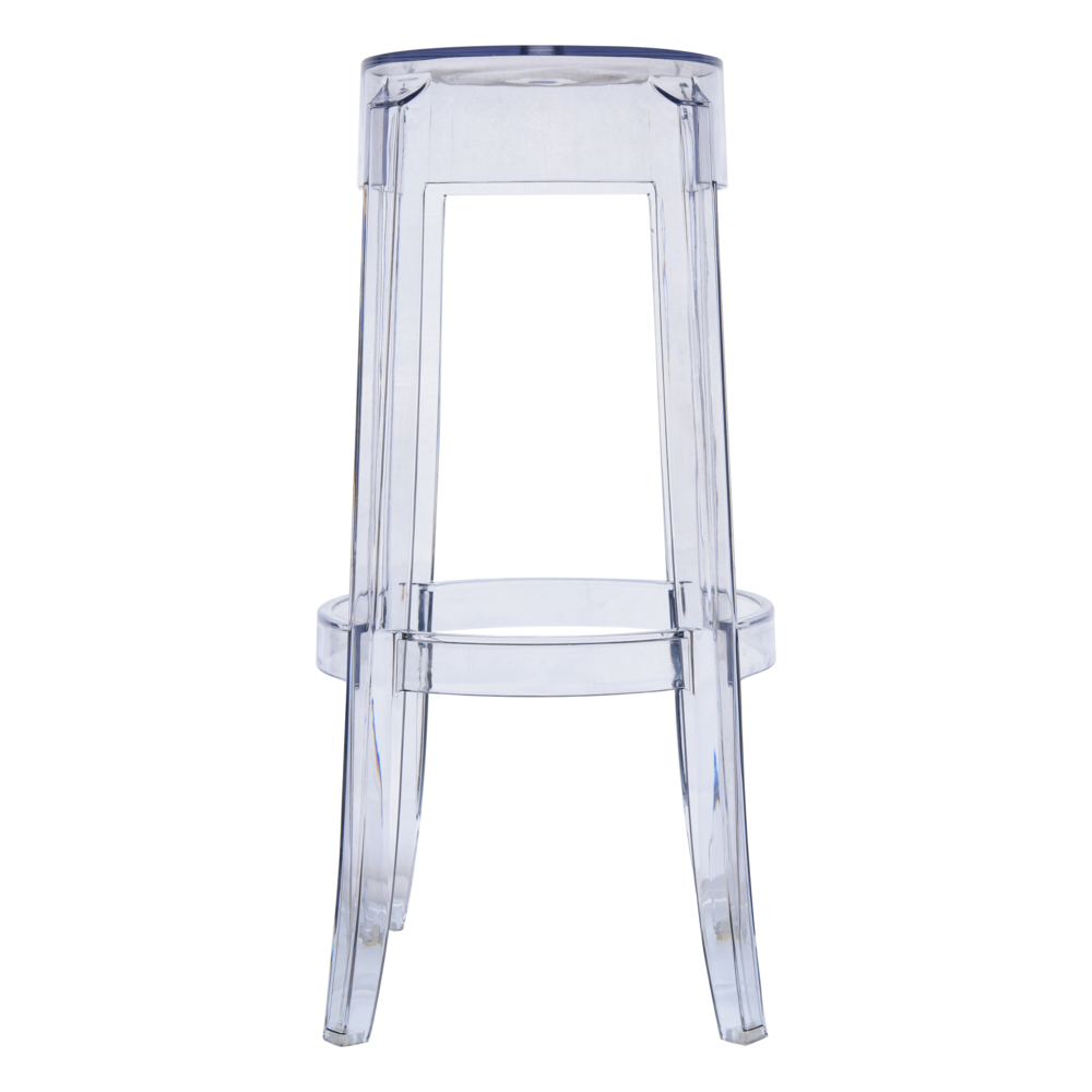 Averill Plastic Barstool with Clear Acrylic Seat and Legs, Set of 2. Picture 4