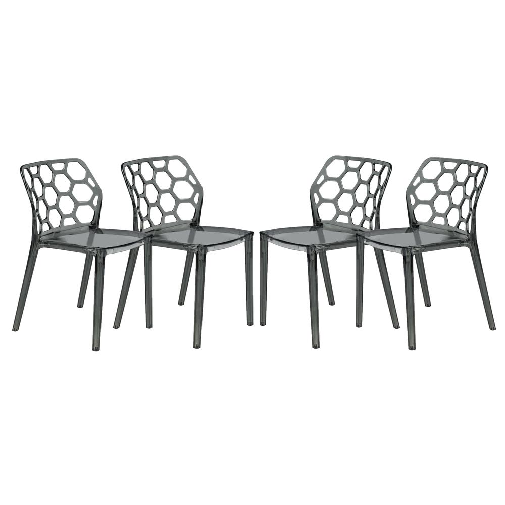 LeisureMod Modern Dynamic Dining Chair, Set of 4 DC19TBL4. Picture 1