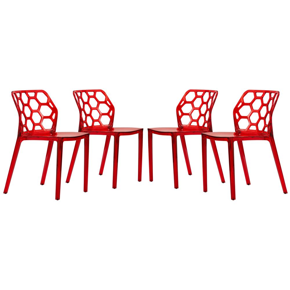 LeisureMod Modern Dynamic Dining Chair, Set of 4 DC19TR4. Picture 1