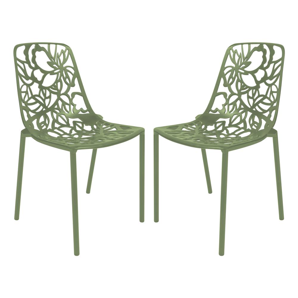 Modern Devon Aluminum Chair, Set of 2. Picture 1