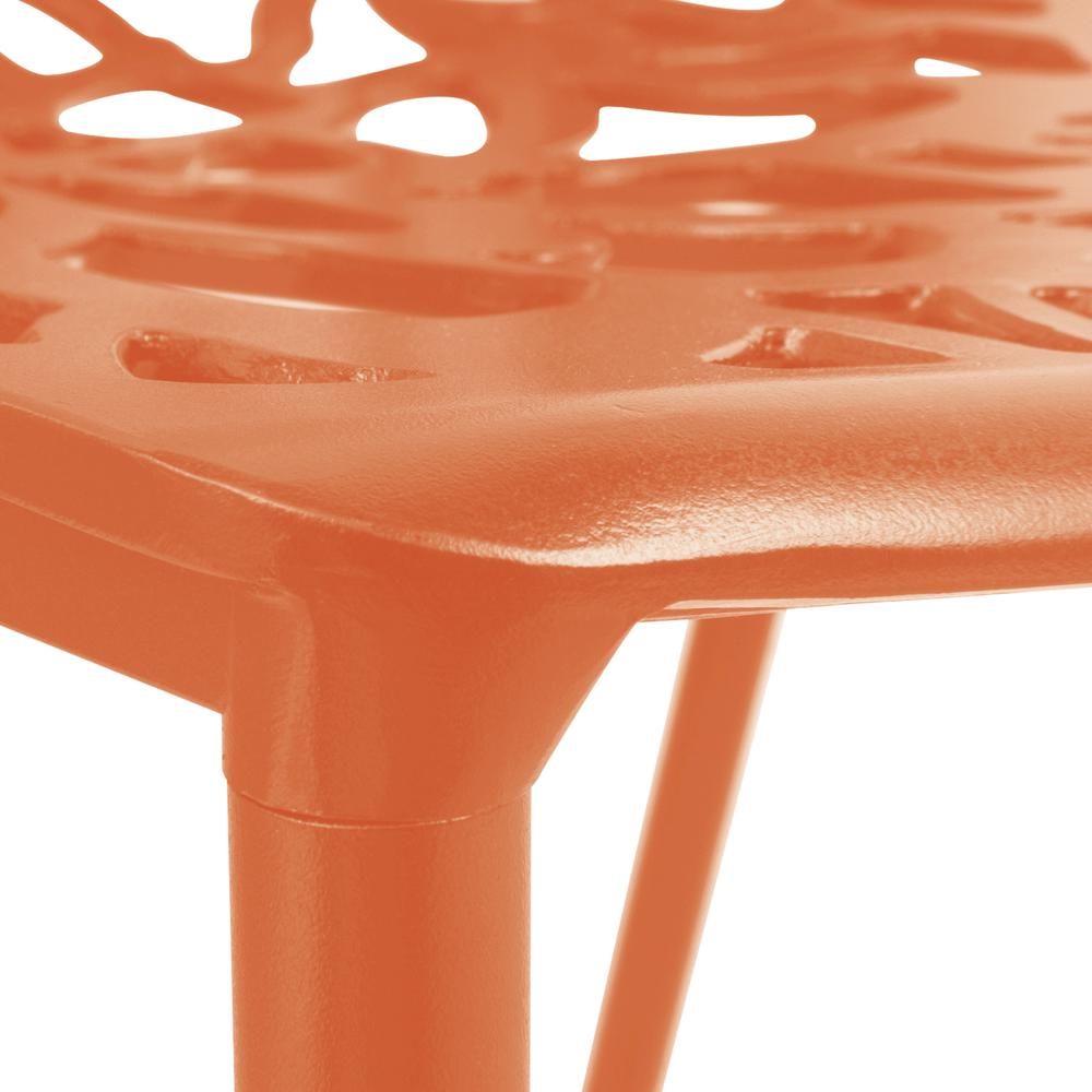 LeisureMod Modern Devon Aluminum Chair, Set of 4 DC23OR4. Picture 7