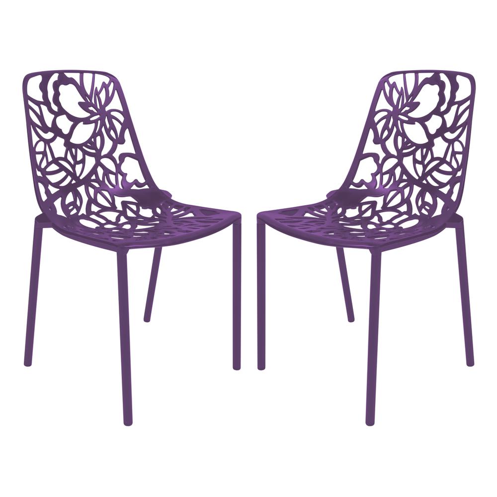 Modern Devon Aluminum Chair, Set of 2. Picture 1