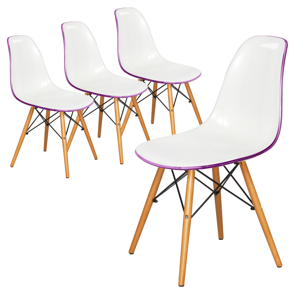 Dover Plastic Molded Dining Side Chair, Set of 4. Picture 1