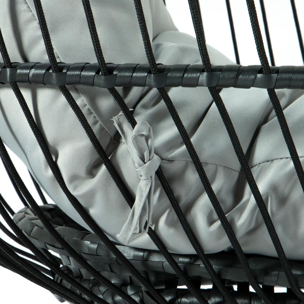 LeisureMod Wicker Folding Hanging Egg Swing Chair ESCF40LGR. Picture 17