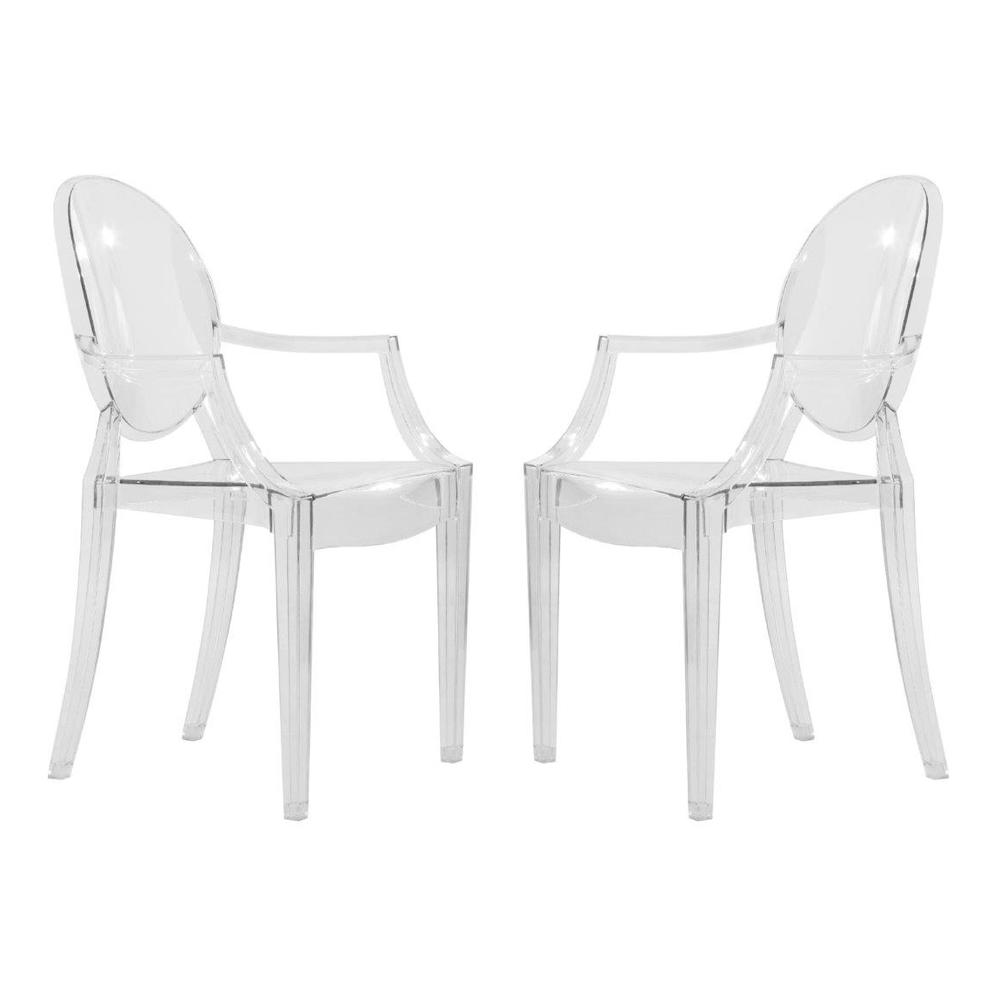Carroll Modern Acrylic Dining Side Chair, Set of 2. Picture 1