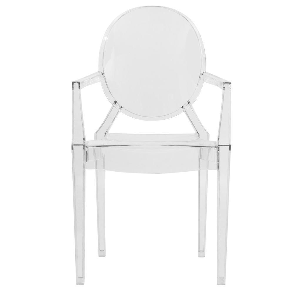 LeisureMod Carroll Modern Acrylic Chair, Set of 4 GC22CL4. Picture 2