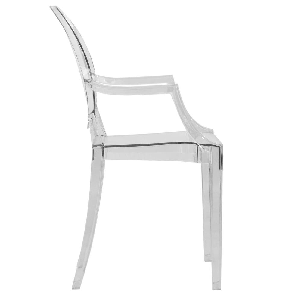LeisureMod Carroll Modern Acrylic Chair, Set of 4 GC22CL4. Picture 3