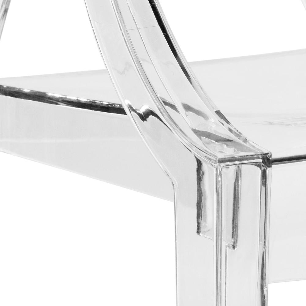 LeisureMod Carroll Modern Acrylic Chair, Set of 4 GC22CL4. Picture 6