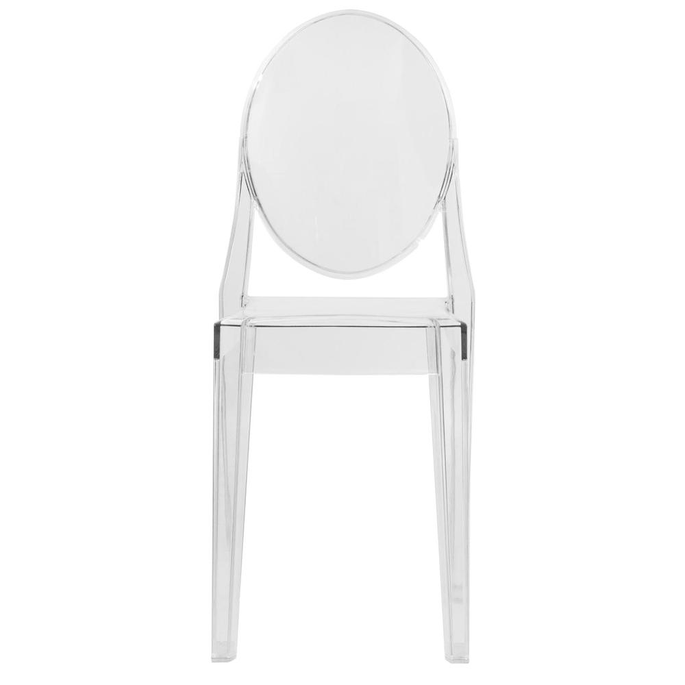 LeisureMod Marion Transparent Acrylic Modern Chair, Set of 2 GV19CL2. Picture 2