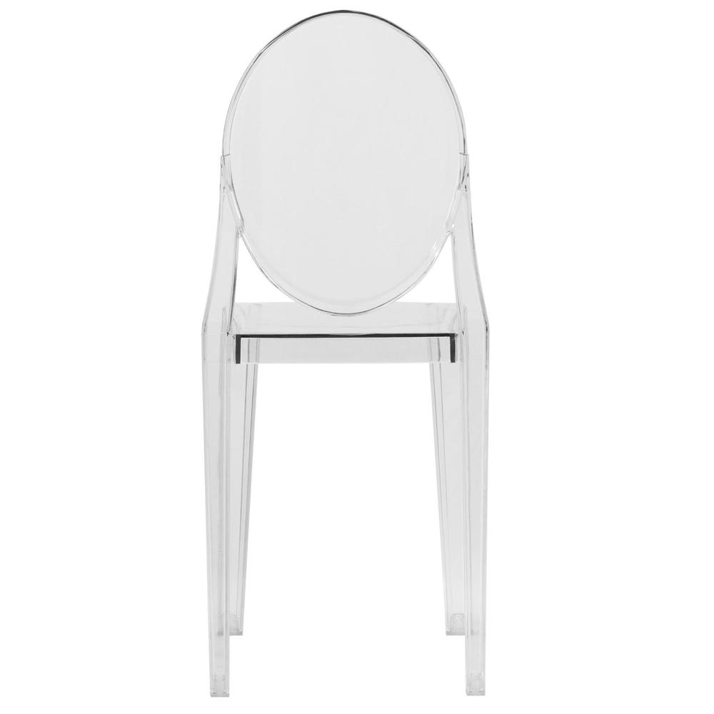 LeisureMod Marion Transparent Acrylic Modern Chair, Set of 2 GV19CL2. Picture 4