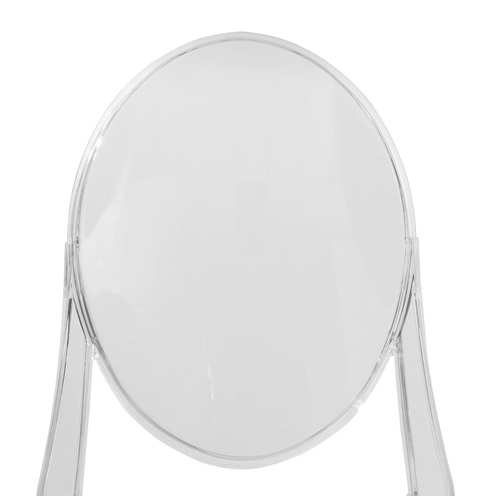 LeisureMod Marion Transparent Acrylic Modern Chair, Set of 2 GV19CL2. Picture 5
