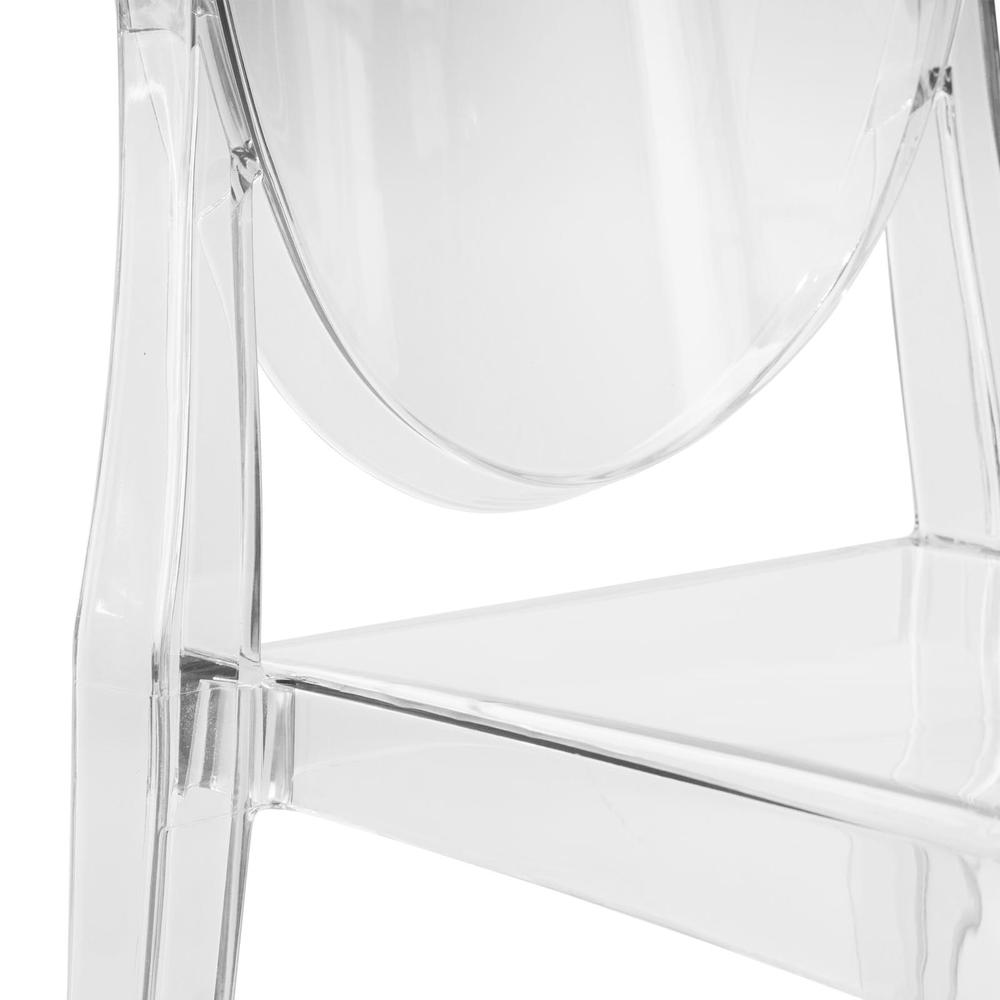 LeisureMod Marion Transparent Acrylic Modern Chair, Set of 2 GV19CL2. Picture 6
