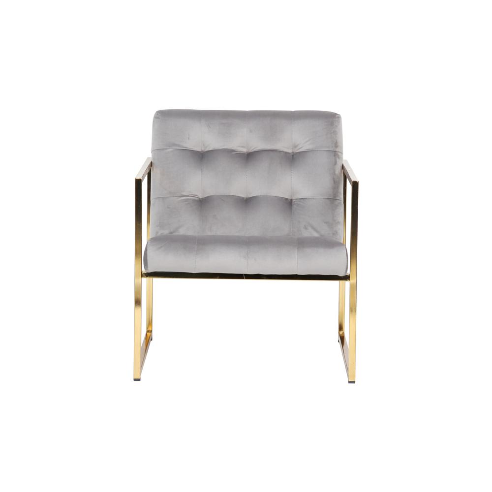 Lexington Tufted Velvet Accent Armchair With Gold Frame. Picture 2