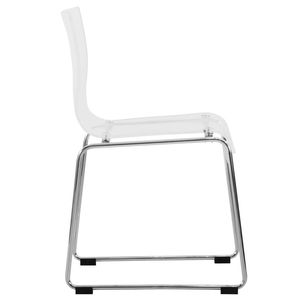 Lima Modern Acrylic Chair, Set of 2. Picture 3