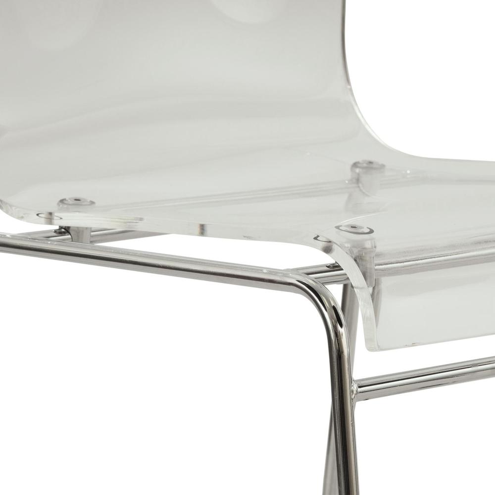 Lima Modern Acrylic Chair, Set of 2. Picture 5