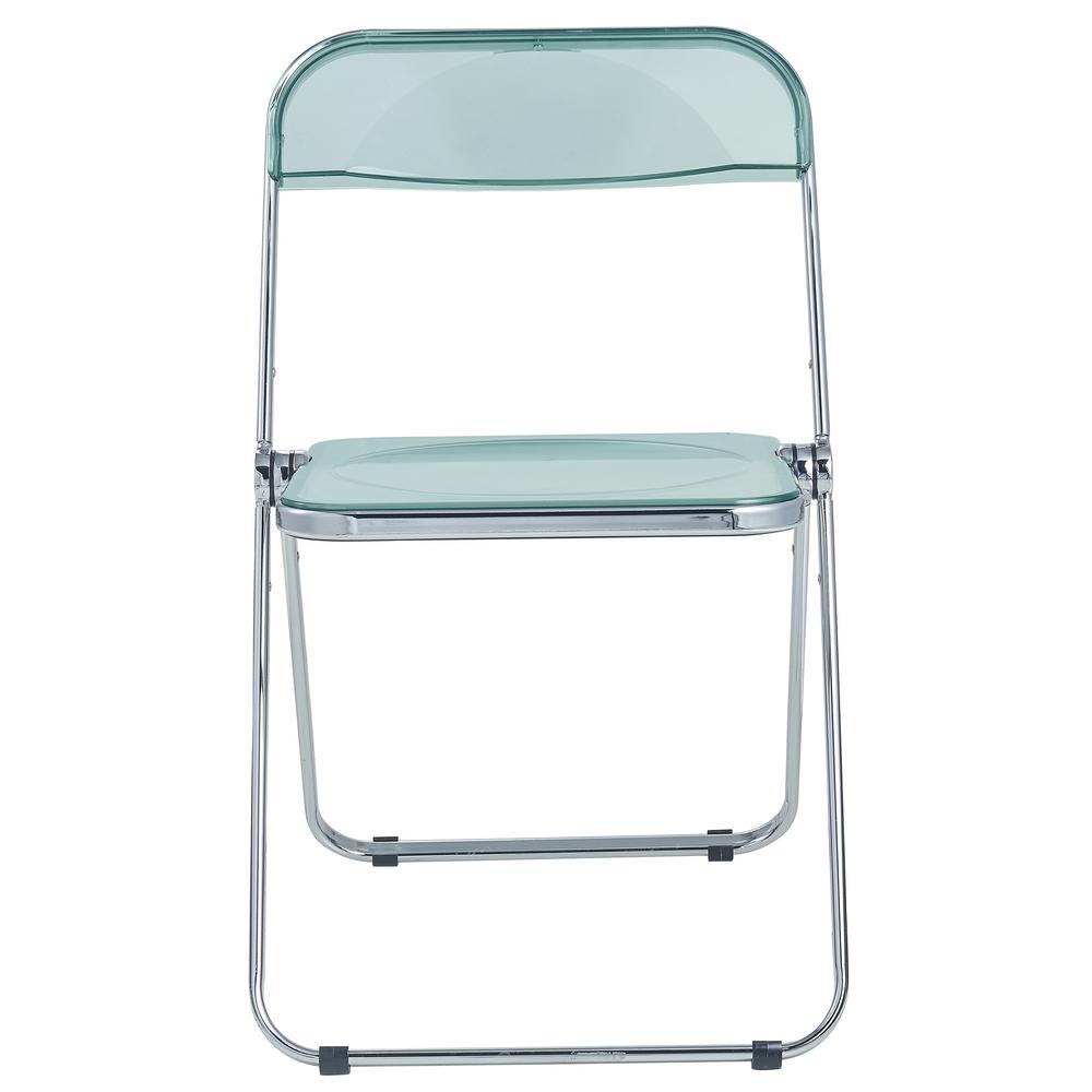 Lawrence Acrylic Folding Chair With Metal Frame, Set of 2. Picture 4