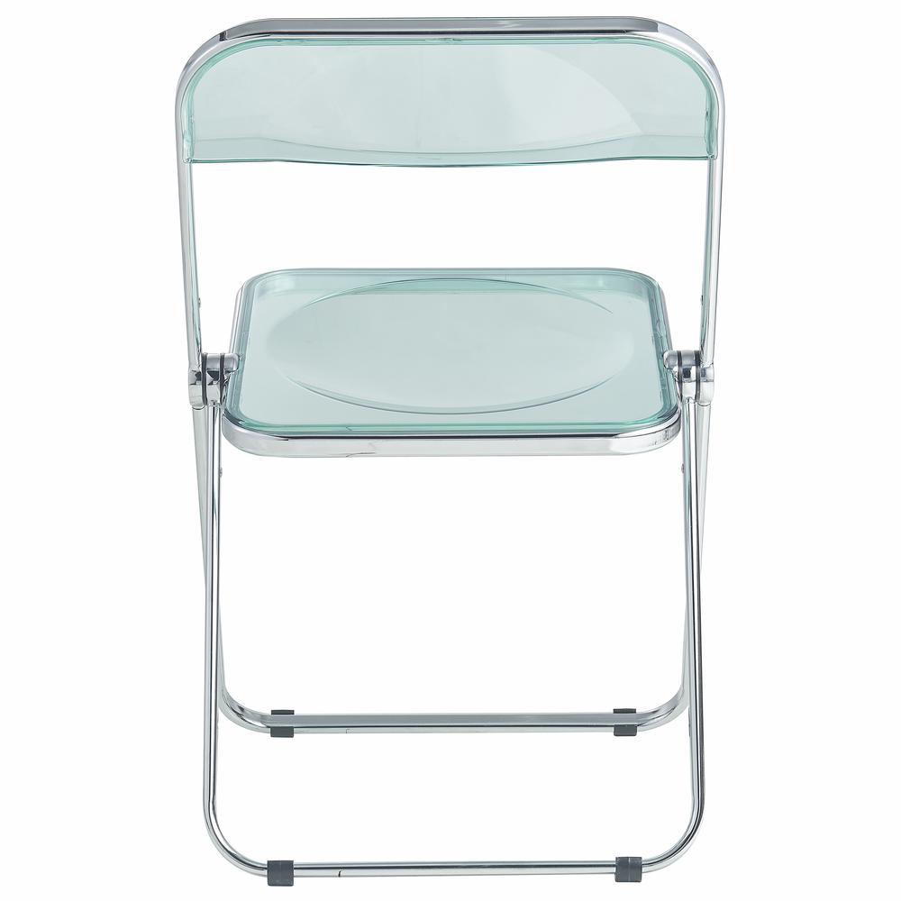 Lawrence Acrylic Folding Chair With Metal Frame, Set of 2. Picture 7
