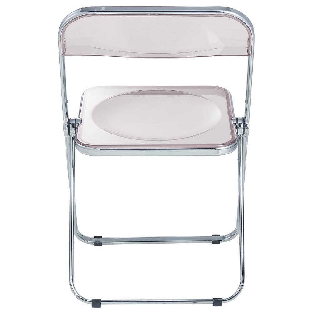 Lawrence Acrylic Folding Chair With Metal Frame, Set of 2. Picture 8