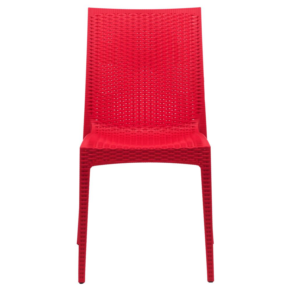 LeisureMod Weave Mace Indoor/Outdoor Dining Chair (Armless), Set of 2 MC19R2. Picture 2