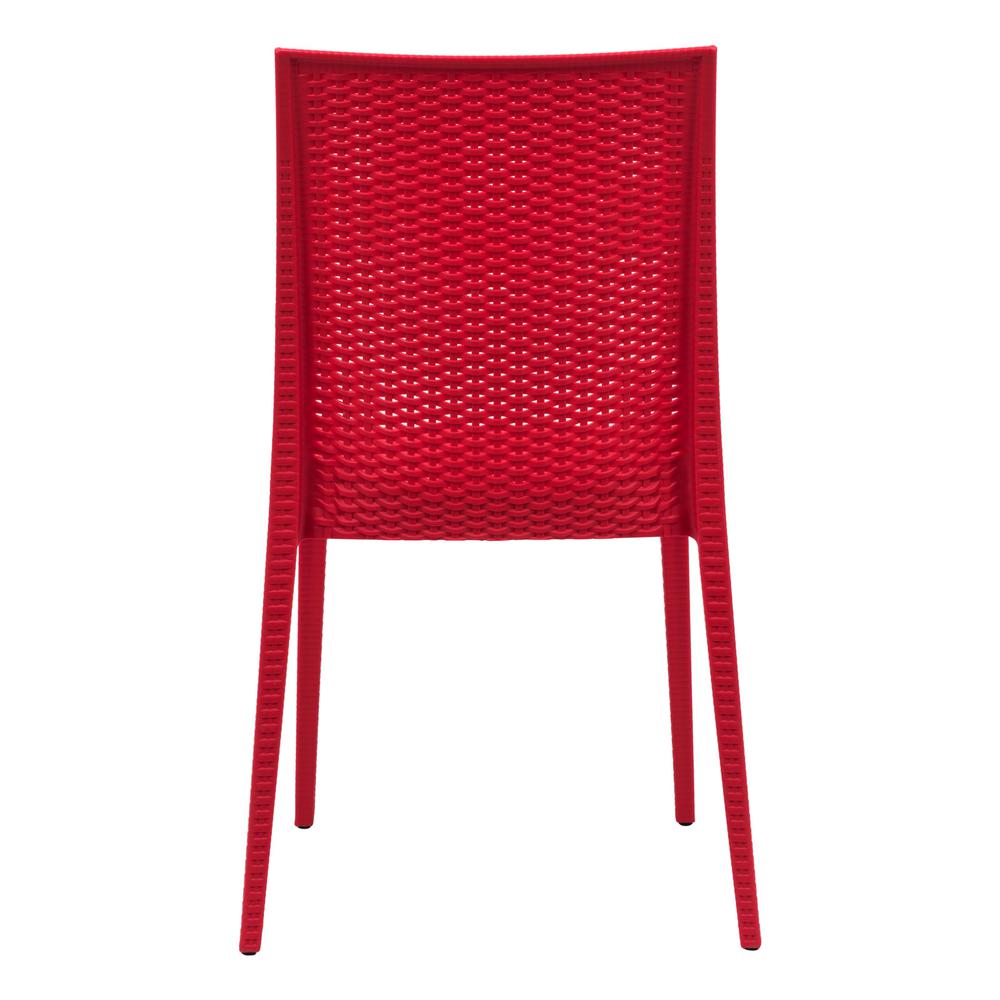 LeisureMod Weave Mace Indoor/Outdoor Dining Chair (Armless), Set of 2 MC19R2. Picture 4