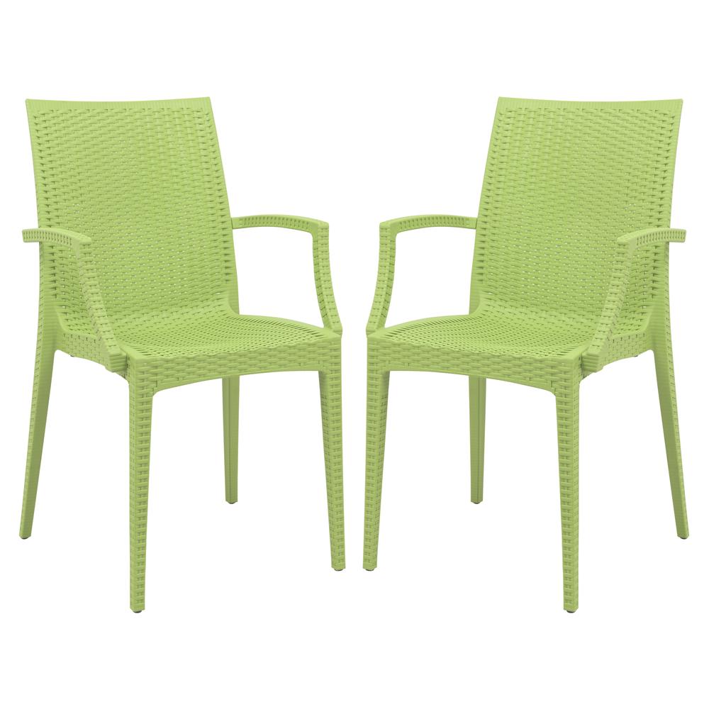 Weave Mace Indoor/Outdoor Chair (With Arms), Set of 2. Picture 1