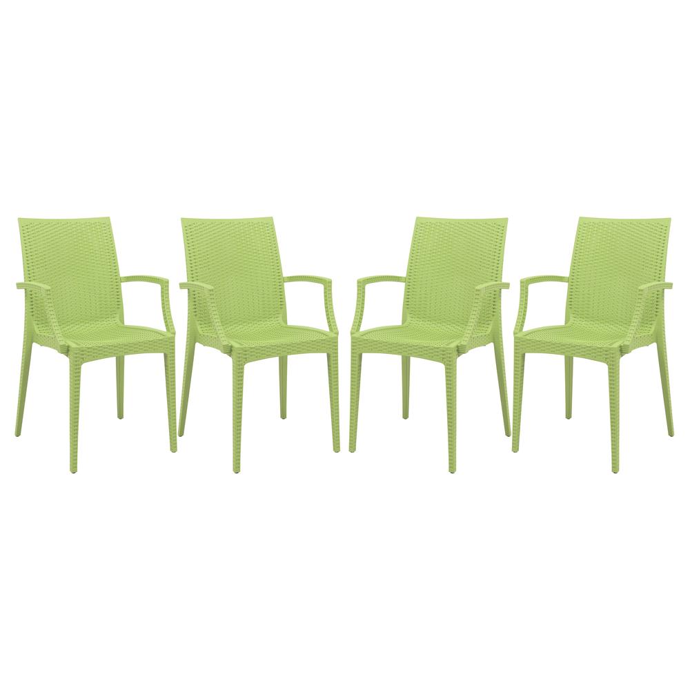 Weave Mace Indoor/Outdoor Chair (With Arms), Set of 4. Picture 1