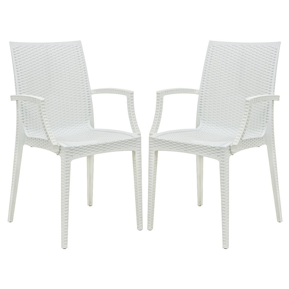 Weave Mace Indoor/Outdoor Chair (With Arms), Set of 2. Picture 1