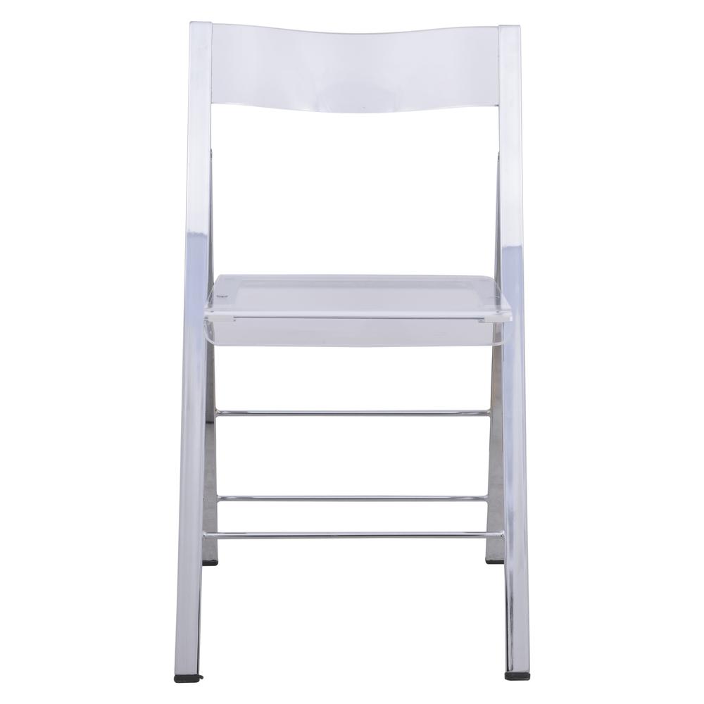 Menno Modern Acrylic Folding Chair, Set of 2. Picture 2