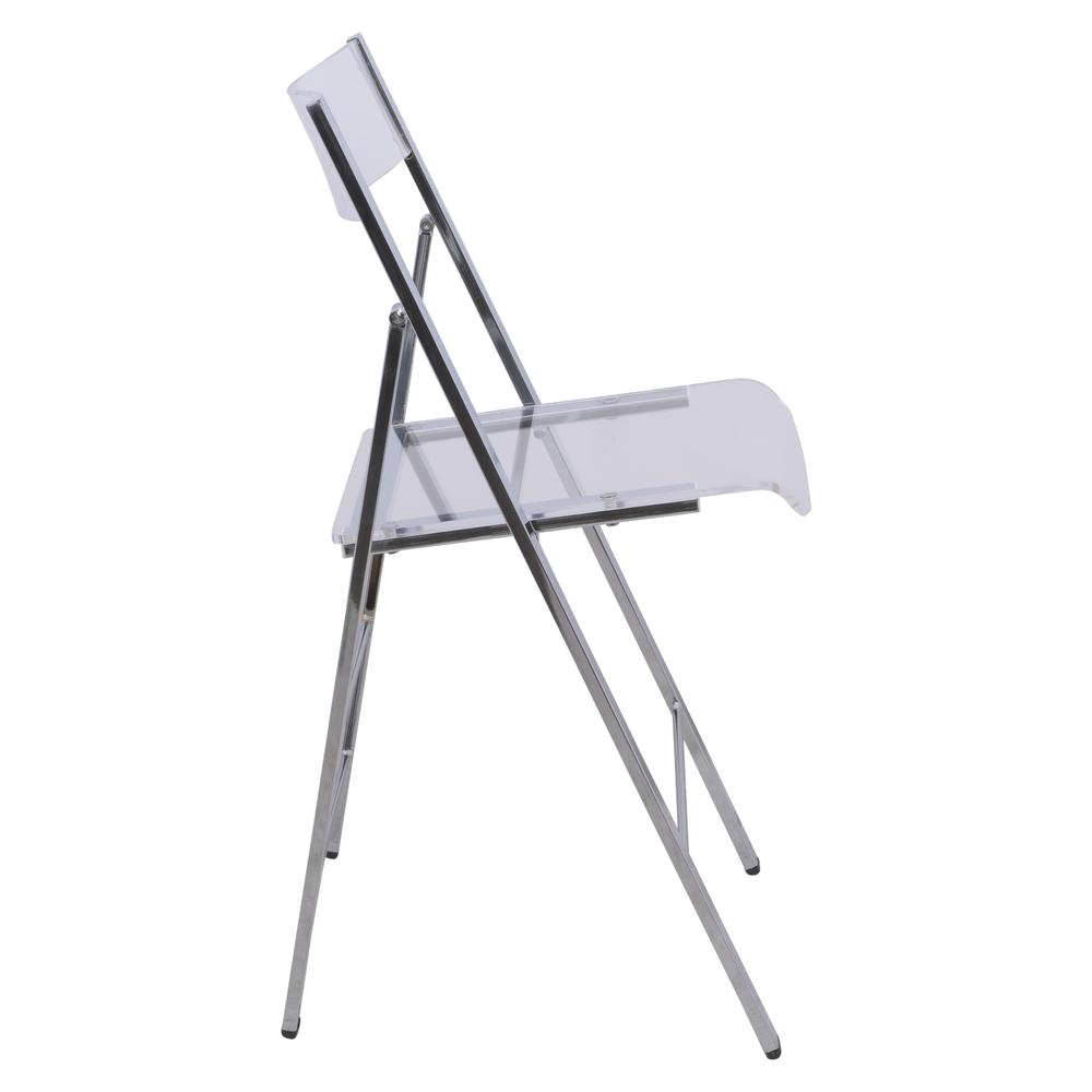 Menno Modern Acrylic Folding Chair, Set of 4. Picture 4