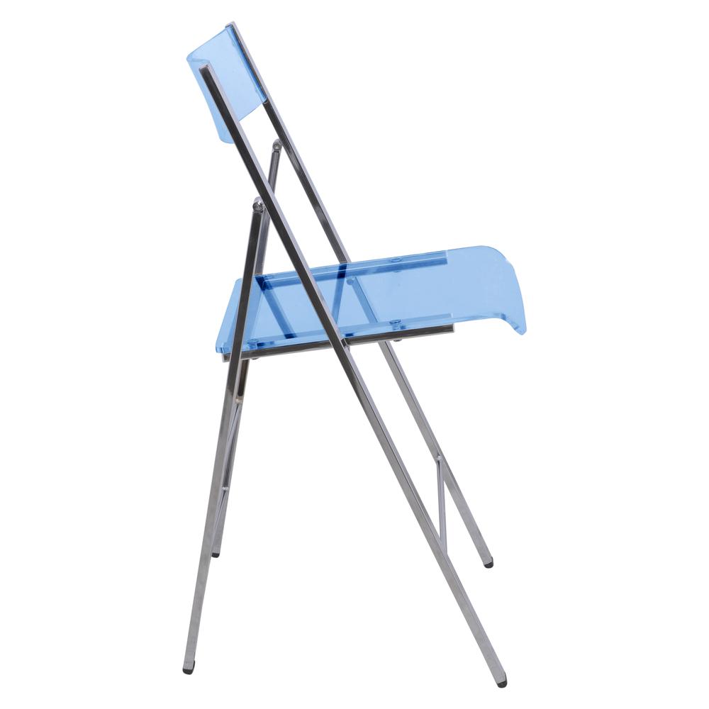 Menno Modern Acrylic Folding Chair, Set of 2. Picture 4