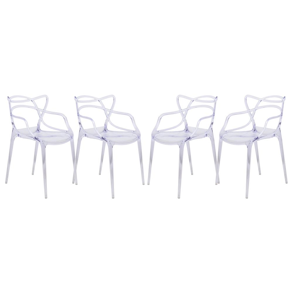 Milan Modern Wire Design Chair, Set of 4. Picture 1