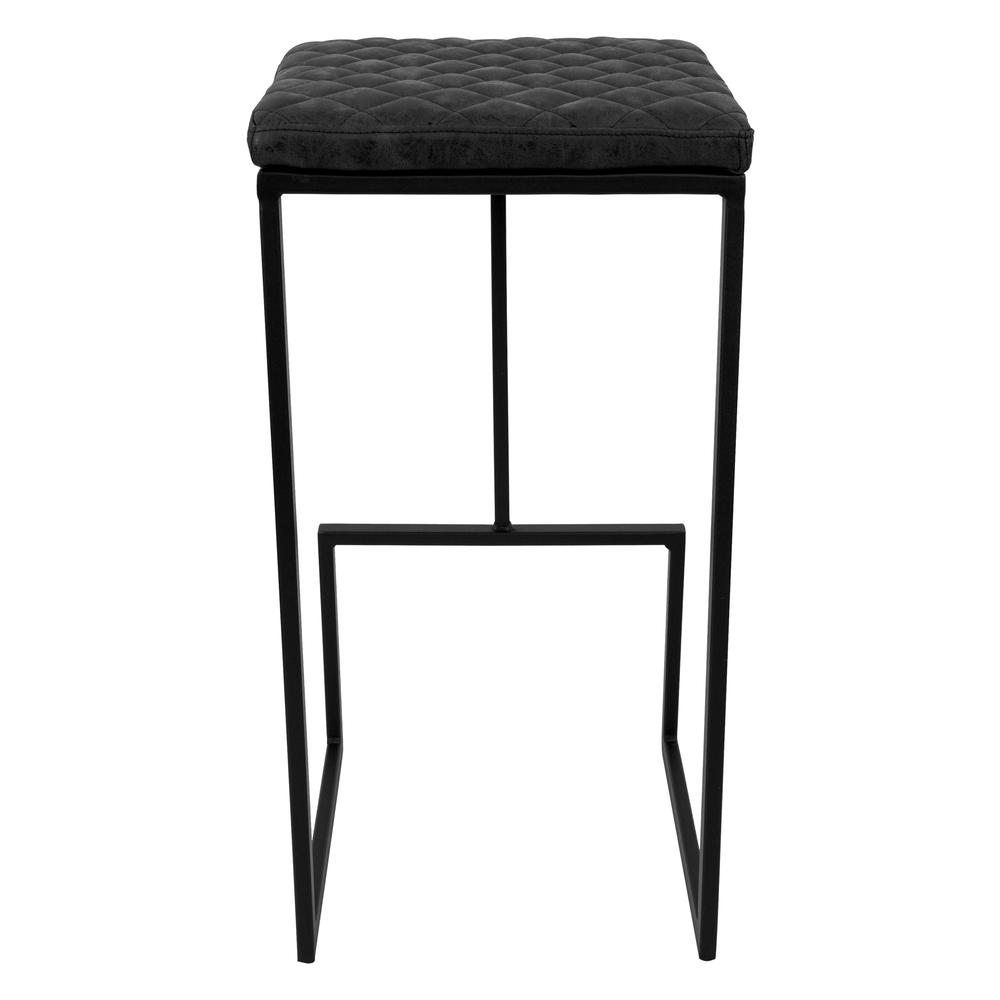 LeisureMod Quincy Leather Bar Stools With Metal Frame Set of 2 QS29BL2. Picture 6