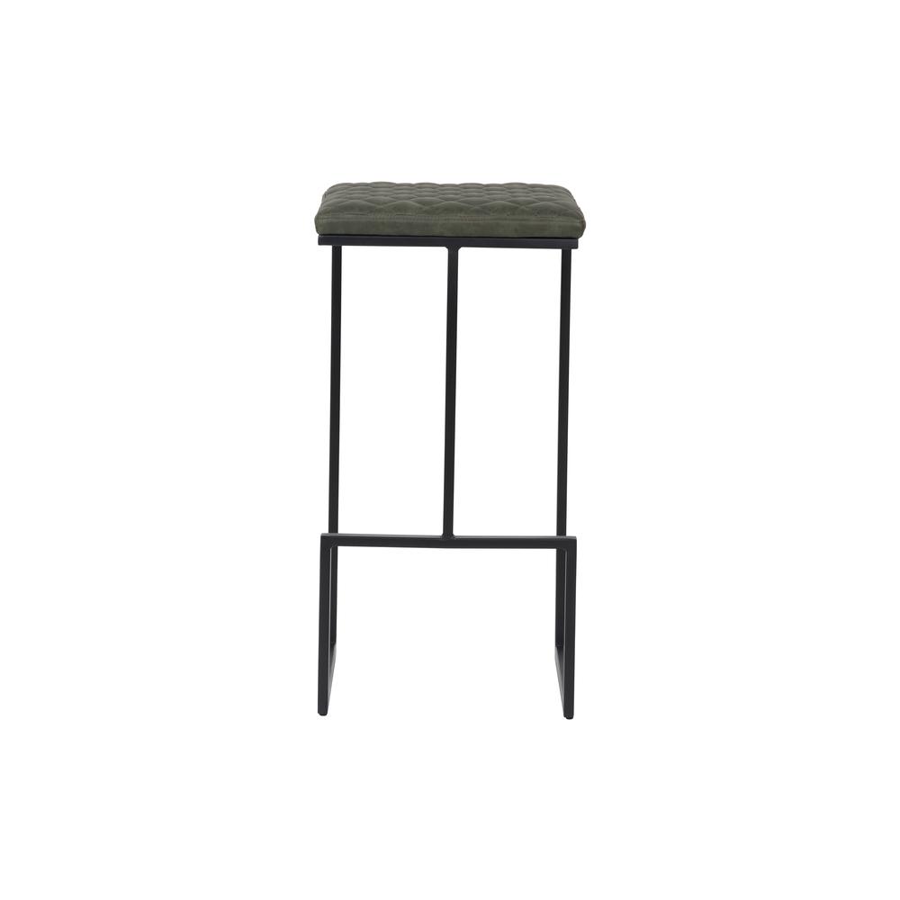 LeisureMod Quincy Leather Bar Stools With Metal Frame Set of 2 QS29G2. Picture 10