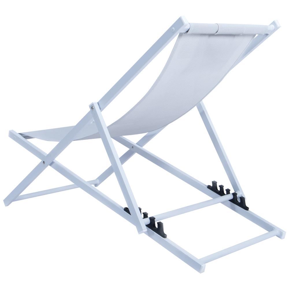 Sunset Outdoor Sling Lounge Chair With Headrest. Picture 2